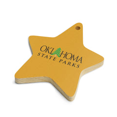 Oklahoma State Parks Wooden Star Ornament