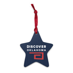 Discover Oklahoma Wooden Heart Shaped Ornament
