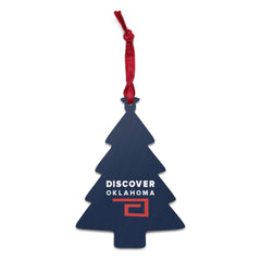 Discover Oklahoma Wooden Heart Shaped Ornament
