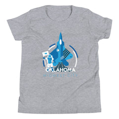 Midwest City, Oklahoma Aviation Youth T-Shirt in Black