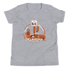 Miami, Oklahoma Route 66 Youth T-Shirt in Black