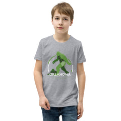Colbert, Oklahoma Bigfoot Youth T-Shirt in Black