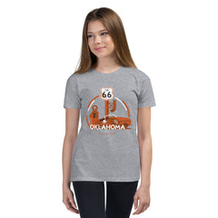 Miami, Oklahoma Route 66 Youth T-Shirt in Black