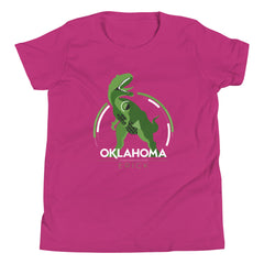 Erick, Oklahoma Dinosaur Youth T-Shirt in Black