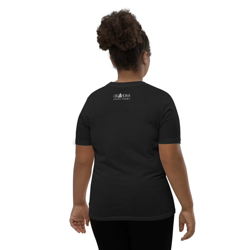 Robbers Cave State Park Youth T-Shirt in Black
