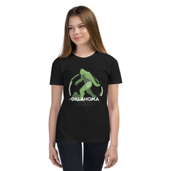 Colbert, Oklahoma Bigfoot Youth T-Shirt in Black