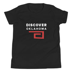 Discover Oklahoma Youth Short Sleeve T-Shirt in Black