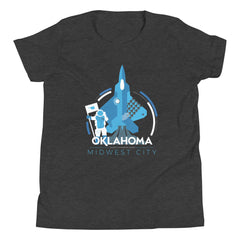Midwest City, Oklahoma Aviation Youth T-Shirt in Black