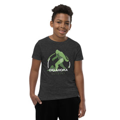 Colbert, Oklahoma Bigfoot Youth T-Shirt in Black