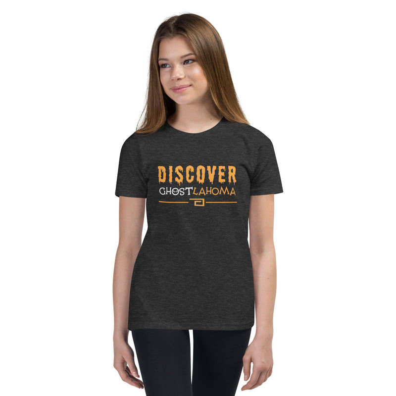 Discover Ghostlahoma Youth Short Sleeve Tee in Black