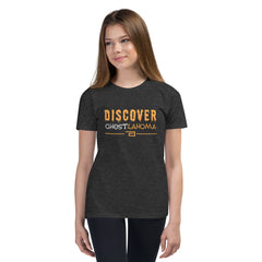 Discover Ghostlahoma Youth Short Sleeve Tee in Black