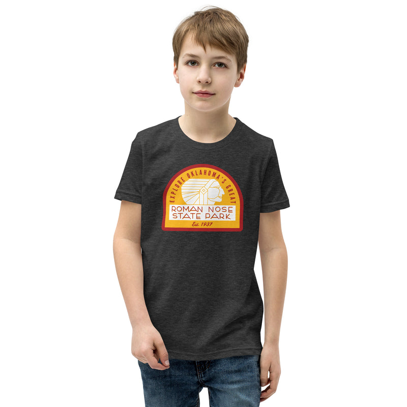 Roman Nose State Park Youth T-Shirt in Black
