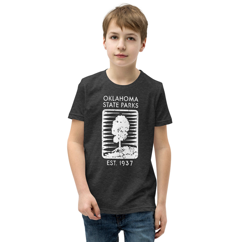 Oklahoma State Parks Youth T-Shirt in Black