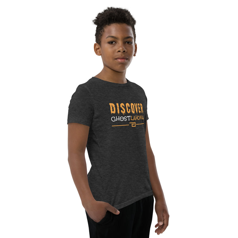 Discover Ghostlahoma Youth Short Sleeve Tee in Black