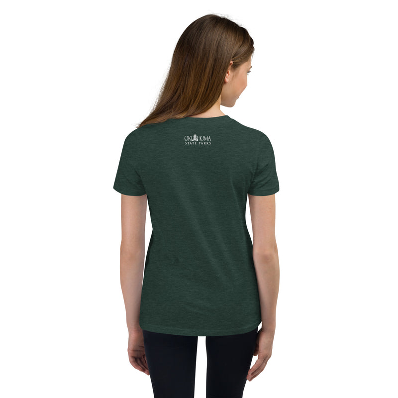 Robbers Cave State Park Youth T-Shirt in Black