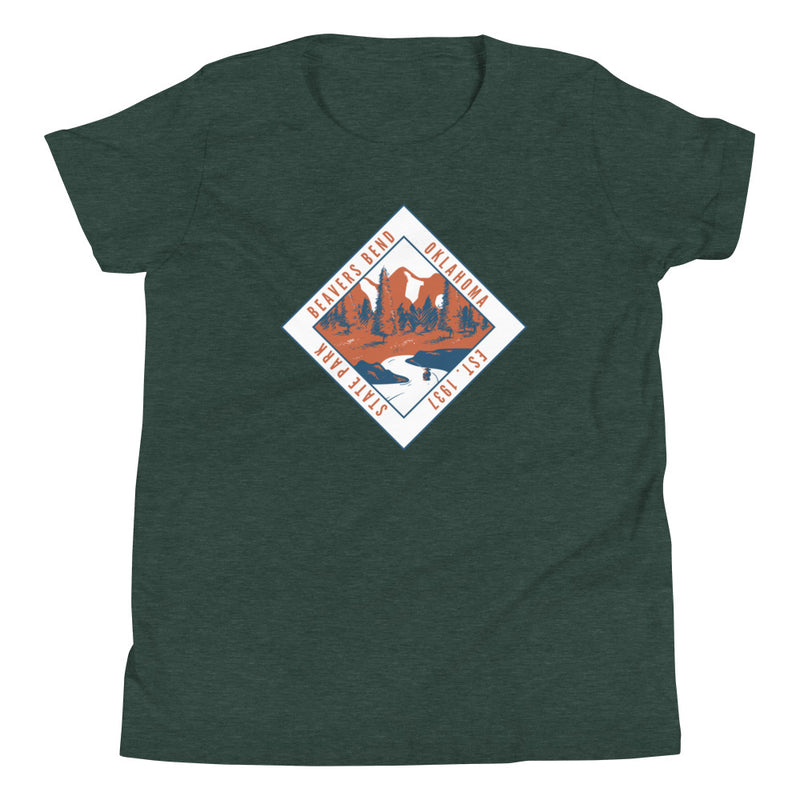 Beavers Bend State Park Youth T-Shirt in Black