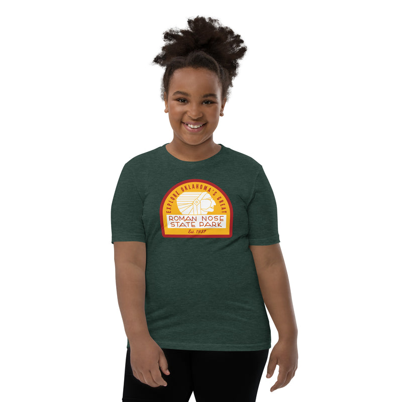 Roman Nose State Park Youth T-Shirt in Black