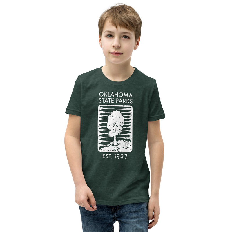 Oklahoma State Parks Youth T-Shirt in Black
