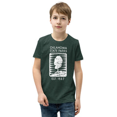 Oklahoma State Parks Youth T-Shirt in Black