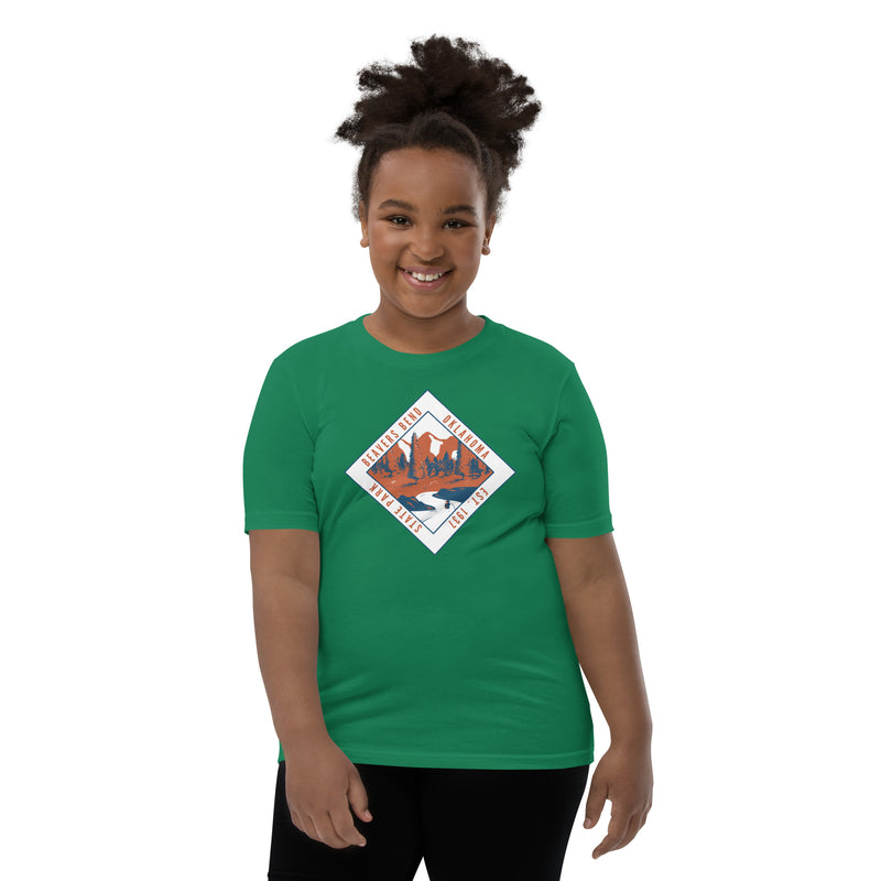 Beavers Bend State Park Youth T-Shirt in Kelly Green