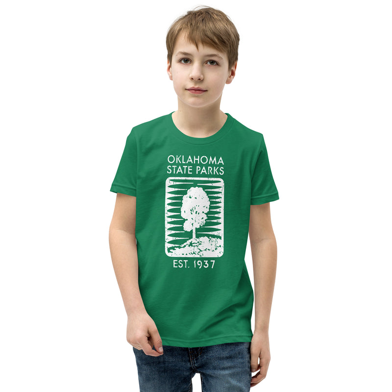 Oklahoma State Parks Youth T-Shirt in Kelly