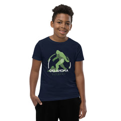 Colbert, Oklahoma Bigfoot Youth T-Shirt in Black