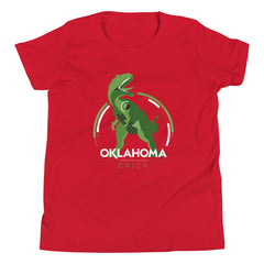 Erick, Oklahoma Dinosaur Youth T-Shirt in Black