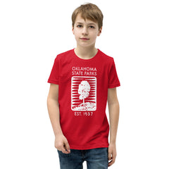 Oklahoma State Parks Youth T-Shirt in Black